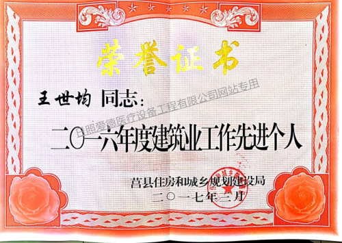 公司王總榮譽